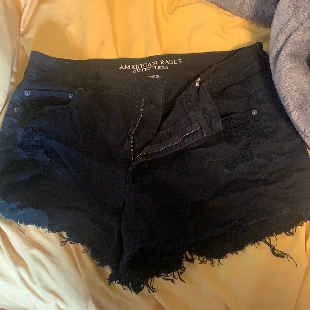 Black Jean Shorts